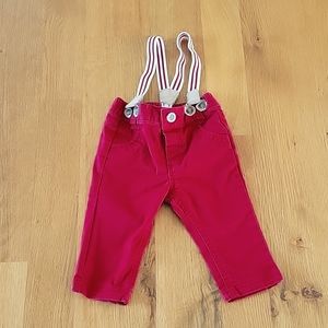 Baby boys 3-6 month pants with suspenders